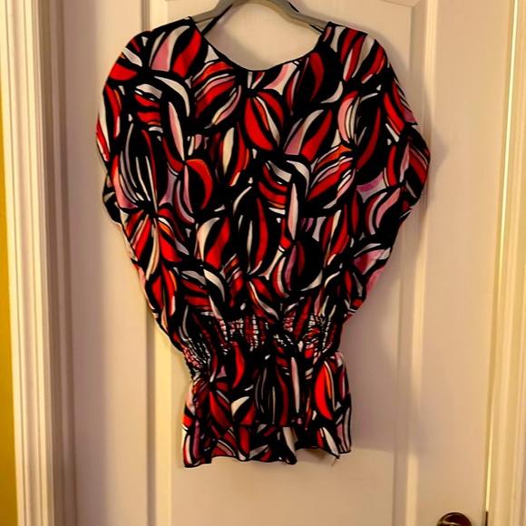 Colorful Abstract Print Blouse - Picture 4 of 6